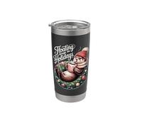 Flottant à travers les vacances mignon loutre de Noël Gobelet isotherme en acier inoxydable double paroi