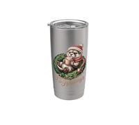 Flottant à travers les vacances mignon loutre de Noël Gobelet isotherme en acier inoxydable double paroi
