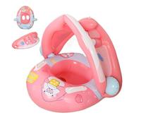 Flottant Avec Couvercle,Flottant Piscine Avec Protection Solaire - Anneau Aquatique Gonflable Avec Siège D'été Plage Bain D'été Vacances