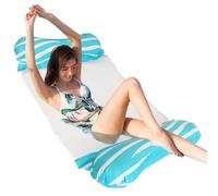 Flottant piscine d'eau | Radeaux gonflables pliables Design ergonomique - Jeux de ligne de conception arrière polyvalents pour lacs Rivers Swimming