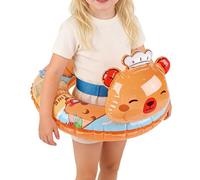 Flottant pour avec bouchon - Donut gonflable avec impression de Capybara de dessin animé | Flottant de piscine pour - Pour jeu de bain plage d'été en plein air filles