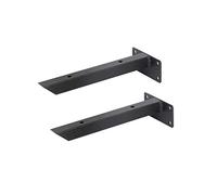 Flottant Support D'étagère Métal Étagères Industrielles,Support D'étagère Murale,Noir Moderne Le Fer Triangle Équerre pour Étagère,2x2cm Tube Carré,avec Vis,2 Pcs (35cm/13.78in)