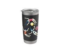 Flottant World Rétro Vintage Été Piscine Plage Fête Natation Gobelet isotherme en acier inoxydable double paroi