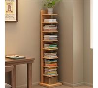 Flottante Étagères suspendues décoratives bibliothèque d'angle Haute en Bois de Style Moderne du Milieu siècle Ouverte à 5 et 9 Niveaux Petits espaces étroite Base Robuste Design g