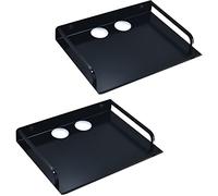 Flottantes Etagère Murale Lot 2, Support Box Mural pour Routeur Projecteur | Espace Utile de 30 x 25,5cm Format Livebox Xbox Bbox, Sans Perçage, Aluminium Anodisé, Ventilation et Dissipation Thermique