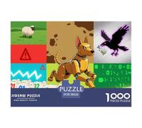Flotte de macareux Puzzle en Bois Imperméable DIY Puzzles De 1000 Pièces pour Adultes Défi Et Casse-tête Jeux De Stimulants