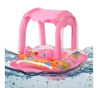 Flotteur Bébé avec Store | Jouet de Plage Gonflable pour Tout-Petits | Flotteur Cartoon Bébé avec Abri de Protection UV pour Garçons et Filles Jeux d'eau Extérieur Nage Plage Lac Piscine