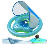 Flotteur Bébé - Brassard Gonflable Piscine Enfant avec Toit Anti-UV - Anneau de Natation Siège de Sécurité Réglable Jouets d'eau pour Activités d'Été Voyage Vacances