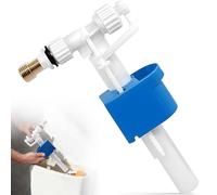Flotteur Chasse D'eau WC Entrée latérale, Mecanisme Robinet Chasse Compatible Raccordement Laiton G3/8" et G1/2", Quantité Eau Réglable Systeme Chasse Water pour Plastique et Réservoir en Céramique