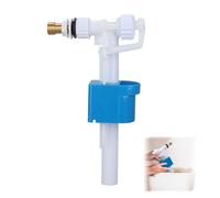 Flotteur Chasse d'eau WC, Robinet Flotteur Vanne de Remplissage Universelle Raccords G3/8" et G1/2" Mecanisme Chasse d'eau, Quantité d'eau réglable, Économie d'eau Silencieux