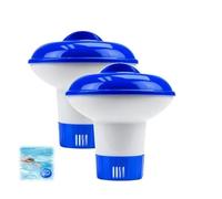 Flotteur Chlore Piscine 5",Distributeur Chloration | Non-toxic UV-resistant plastic with adjustable flow. Holds 1" & 3" tablets. Floats in pools, spas, hot tubs.
