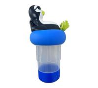 Flotteur chlore piscine doseur flottant réglable pingouin dessins animés | Porte-pilules pour chlore, natation, entretien, hôtel public et parc aquatique