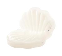 Flotteur Coquillage, Matelas Gonflable, Bouée Piscine, 120cm | PVC 0.25mm, charge 100kg, 1-2 personnes, perle 20cm incluse, valve anti-fuite, poignées, plage fête été photo