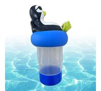 Flotteur de chlore de piscine en forme de pingouin flottant, support pliable