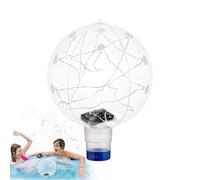 Flotteur De Chlore pour Piscine - Distributeur Solaire De Chlore Grande Capacité | Flotteur Étanche avec Lumières RGB Changeantes Solaire pour Jardin Spa Et Fête