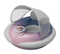 Flotteur de Natation pour bébé Flotteur de Piscine en PVC sûr pour bébé avec auvent et Roue Siège Bain Anti-basculement à gonflage Rapide pour Enfants 25, 6 Pouces pour la Pratique des activités