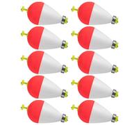 Flotteur de pêche | Boule flottante ovale | Bouchons d'eau lestés pour l'eau douce et l'eau douce | Lot de 10 matériaux EVA excellente durabilité 2,8 x 2,8 x 6,6 cm