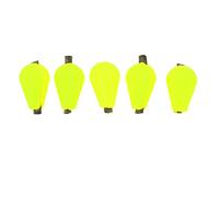 Flotteur de pêche en forme de goutte d'eau, 5 pièces, indicateur de frappe en mousse, matériel de pêche à la mouche, accessoire de grande taille (Jaune Fluo)