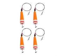 Flotteur de pêche en liège conçu pour les conditions de vagues avec revêtement fluorescent et système de rotation anti-enchevêtrement de 7,6 cm à 12,5 cm (1,4 g jaune orange)