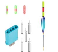 Flotteur de pêche LED avec chargeur de batterie et 5 piles type CR425, flotteur LED pouvant changer de couleur, flotteur intelligent pour lancer de longue distance, accessoires de pêche de haute