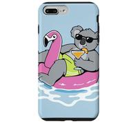Flotteur de Piscine Amusant en Forme de Koala Flamant Rose pour fête d'été Coque pour iPhone 7 Plus/8 Plus