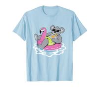 Flotteur de Piscine Amusant en Forme de Koala Flamant Rose pour fête d'été T-Shirt