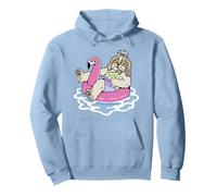 Flotteur de Piscine Amusant Shih Tzu Flamant Rose Sweat à Capuche