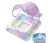 Flotteur de Piscine avec Un Auvent Papillon Protection Solaire Gonflable