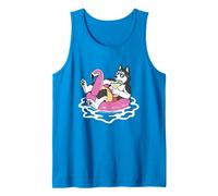 Flotteur de Piscine drôle de Sibérie avec Flamant Rose Débardeur