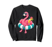 Flotteur de Piscine Flamant Rose Cocktail croisière Tropicale Sweatshirt