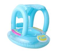 Flotteur de Piscine Gonflable pour bébé, Flotteur de Natation pour Tout-Petits, Bain d'entraînement pour Nourrissons avec Pare-Soleil, siège sécurité, Natation Bleu pou