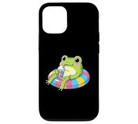 Flotteur de Piscine Grenouille Mignonne pour Boire de la Neige fondante - Fête d'été sur l'étang Coque pour iPhone 12/12 Pro