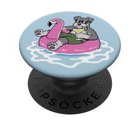 Flotteur de Piscine Miniature Amusant Flamant Rose fête d'été PopSockets PopGrip Adhésif