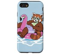 Flotteur de Piscine Motif Panda Rouge drôle Flamant Rose Coque pour iPhone SE (2020) / 7/8