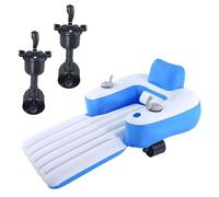 Flotteur de Piscine motorisé Confortable, Chaise Longue de Piscine Gonflable, Eau de Bronzage Flottante, adapté à la Piscine, au lac, à la Plage et à la Relaxation en Plein air Rectangular