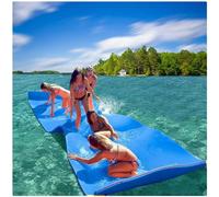 Flotteur De Piscine,Mousse XPE Résistante À La Déchirure De Tapis d'eau Flottant De 3-5 Couches, Matelas Flottant Durable De Piscine De Coussin d'eau Flottante,Bleu,5.5mX1.5mX3.3cm