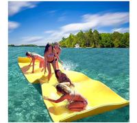 Flotteur De Piscine,Mousse XPE Résistante À La Déchirure De Tapis d'eau Flottant De 3-5 Couches, Matelas Flottant Durable De Piscine De Coussin d'eau Flottante,Jaune,3.5mX1.5mX3.3cm