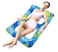 Flotteur de piscine pour adulte - 115 x 80 cm - Grande chaise hamac flottante en PVC avec dossier - Radeau gonflable avec protection contre les chocs - Jouet d'eau confortable pour la natation - Mer U