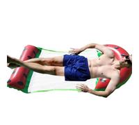 Flotteur de piscine pour adulte - Hamac d'eau gonflable, chaise longue 4 en 1 pastèque, tapis de bain, dispositif de relaxation flottant, construction en PVC durable | Design pratique avec une