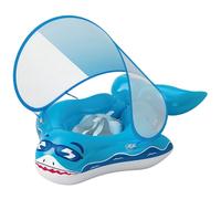 Flotteur de Piscine pour bébé, Flotteur de Natation Gonflable en PVC pour bébé avec auvent en Filet, bouée Natation avec bandoulière pour Enfants 12 à 36 Mois, 8 à 15 kg, bouée L