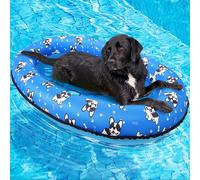 Flotteur de piscine pour chien de 140,7 x 89,9 cm, flotteur de piscine pour chiens, radeau gonflable pour chiens de petite, moyenne et grande taille, flotteurs de piscine pour chiens pour lac, rivière