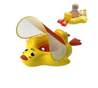 Flotteur de piscine pour enfants - Chambre arrière gonflable anti-basculement - Jouet de piscine en forme de canards mignons - Pour les tout-petits âgés de douze à trente-six mois