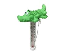 Flotteur de température de piscine, système de de l'eau à jauge crocodile, kit de lecture de thermomètre flottant, ensemble de conception d'indicateur de piscine en résine pour animaux, p