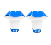Flotteur Diffuseur Chlore Piscine Automatique [2 Pièces] - Bleu | Distributeur De Chlore Pour Piscines/SPA/Parc Aquatique/Fontaine,Doseur Flottant Piscine Pour Galets,Distributeur De Pastiles