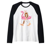 Flotteur Flamant Rose pour fête de Piscine - Flotteur Rose pour Femme Manche Raglan