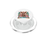 Flotteur Flamant Rose Vache Highland Vacances d'été PopSockets PopGrip pour MagSafe