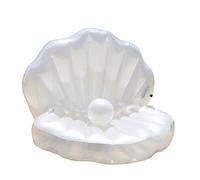 TiSkying Flotteur Gonflable De Piscine De Coquillage, Lit Flottant De Piscine en Coquille De Palourde Géante avec Boule De Perles Summer Beach Party Outil De Natation Flottant pour Adultes
