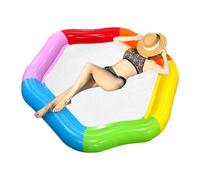 Flotteur Gonflable pour Piscine Adulte | Tapis Gonflable Hexagonal Multicolore 177 X 157 Cm | Lit Flotteur de Piscine - pour Lac Plage Étang Rivière Intérieur Extérieur Dehors Camping Femmes Hommes