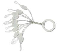 Black Cat Flotteur ovale en silicone Blanc 7 mm