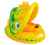 Flotteur Piscine Enfant | Flotteur Bébé Piscine avec Auvent,Bateau Gonflable Jeu Aquatique avec Klaxon pour 1 à 5 Ans Été Plage